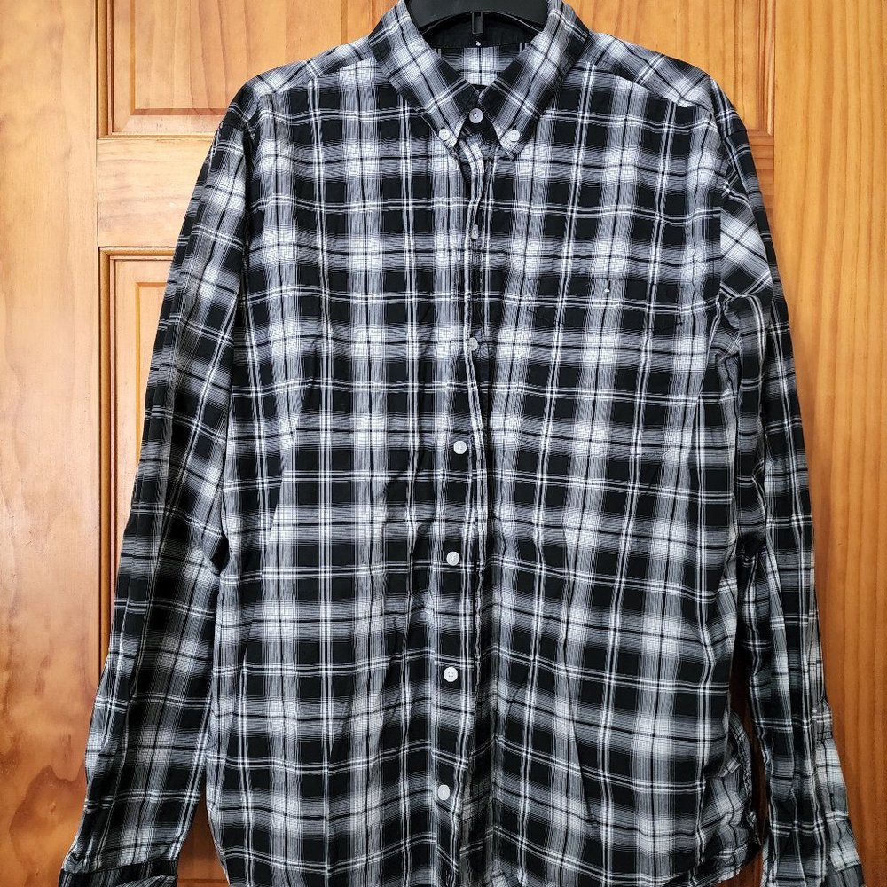 Scottevest Men's Button Down long sleeve Shirt size L